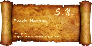 Sveda Natasa névjegykártya